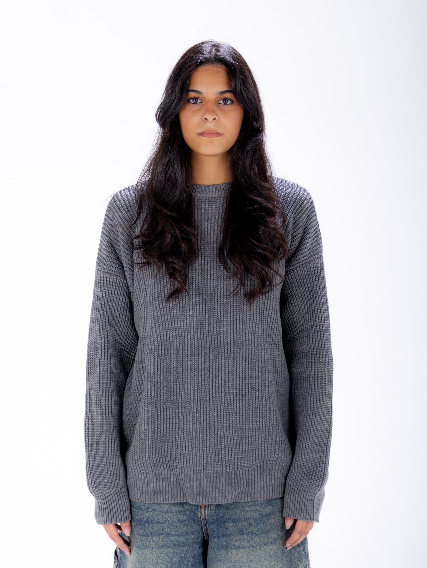 Basic Grey Knit Sweater