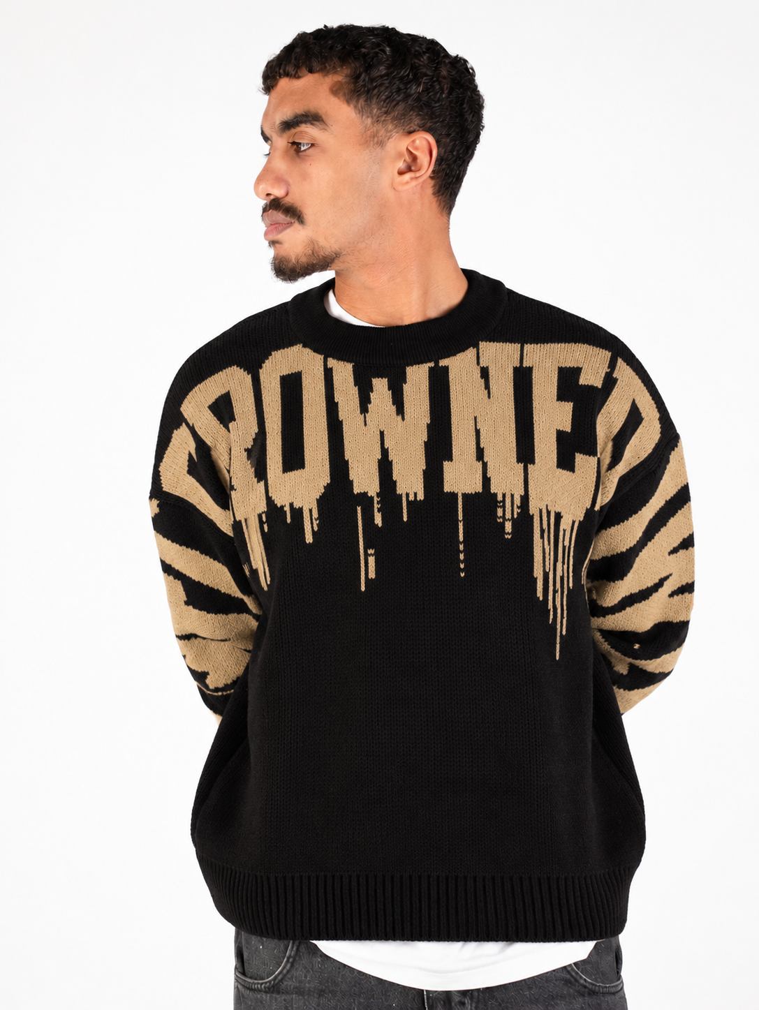 Crowned In Power Sweater Sandstone Beige