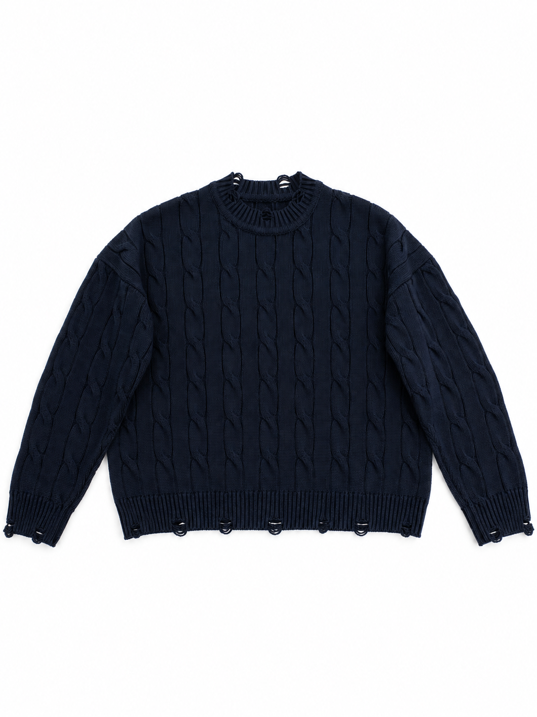 Ripped Cable Knit Sweater | Coming Soon