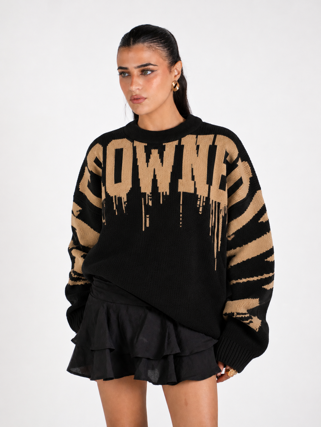 Crowned In Power Sweater Sandstone Beige