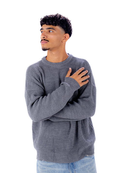 Basic Grey Knit Sweater