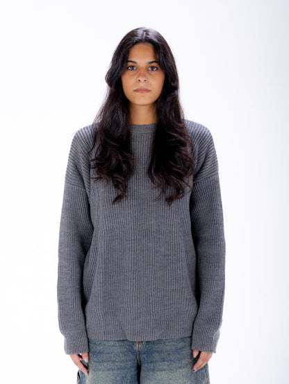 Basic Grey Knit Sweater