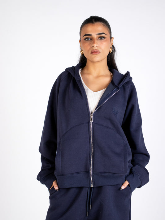 Navy zip up