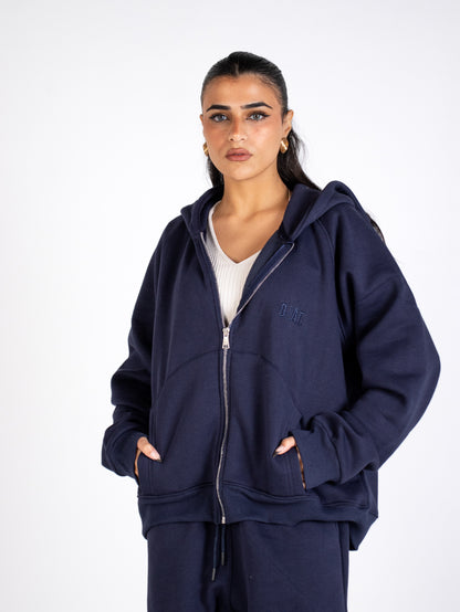 Navy zip up