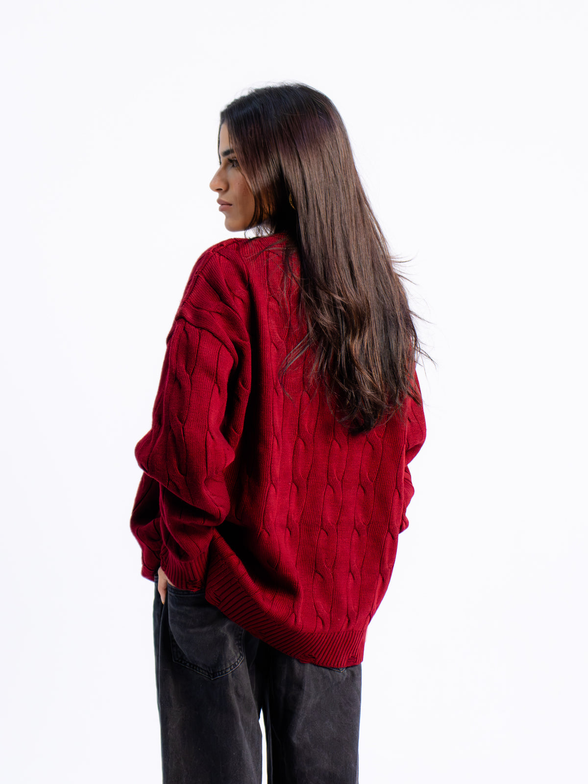 Ripped Cable Knit Sweater | Coming Soon