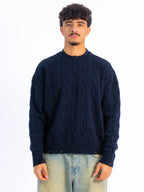 Ripped Cable Knit Sweater | Coming Soon