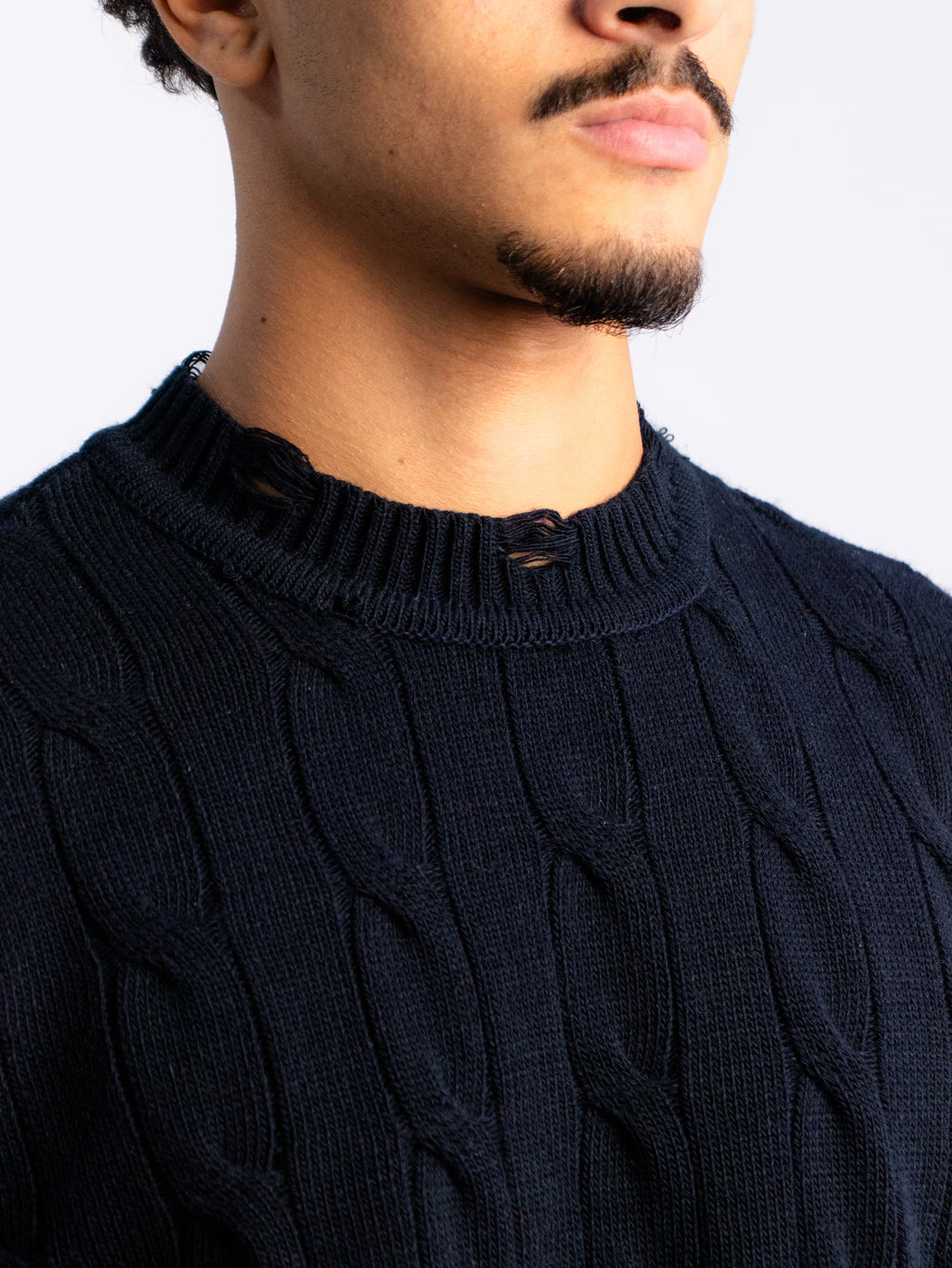 Ripped Cable Knit Sweater | Coming Soon