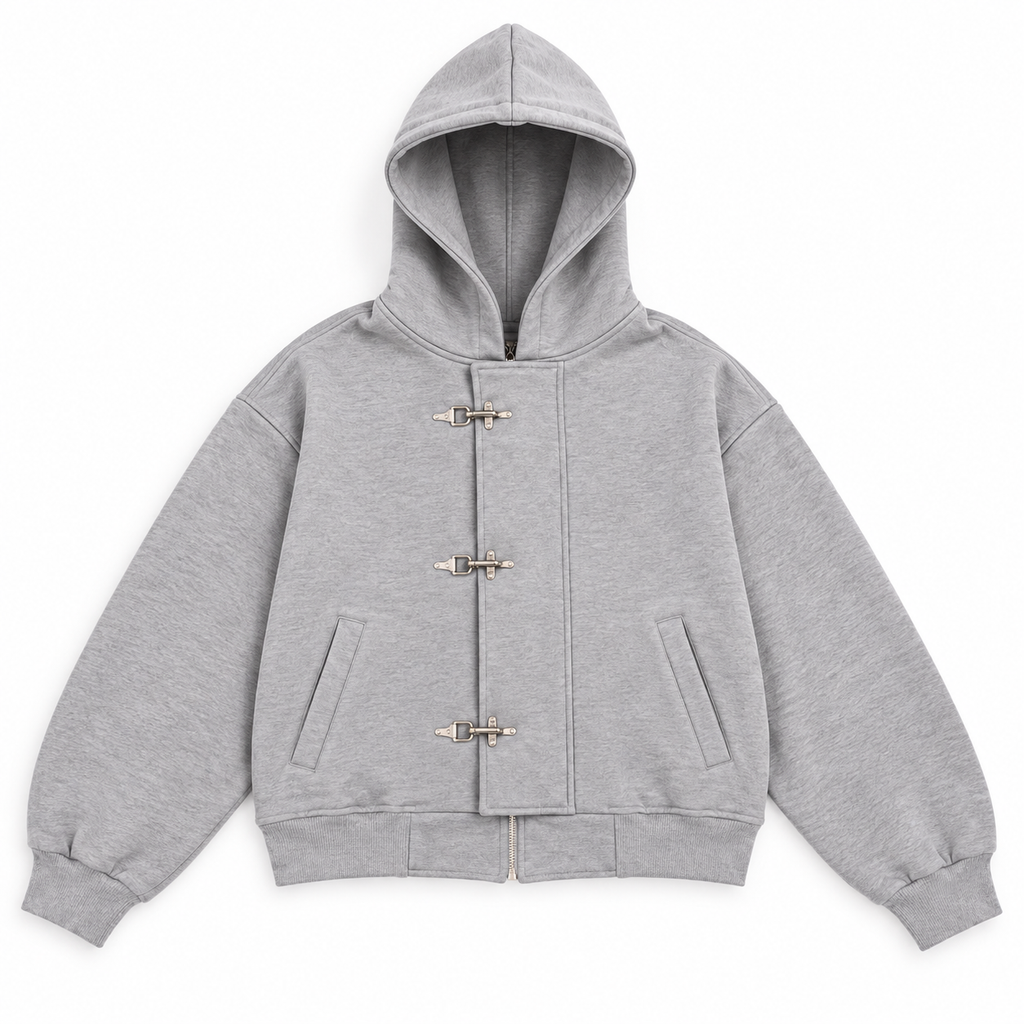 Grey Clasp Jacket